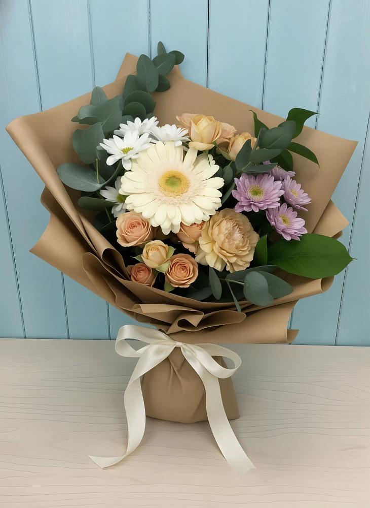 Букет цветов из: Герберы и Хризантемы в Юхнове