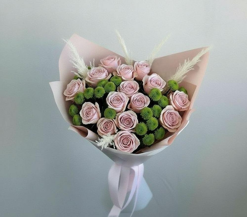 Букет цветов из: Розы и Хризантемы в Юхнове