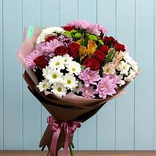 Букет цветов из:  Розы, Хризантемы и Альстромерии в Юхнове