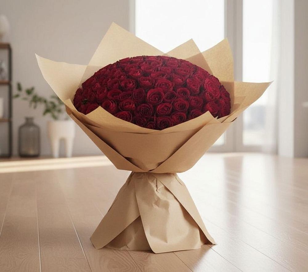 Букет 101 Красная роза в Юхнове