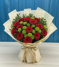 Букет цветов из:  Розы и Хризантемы в Юхнове