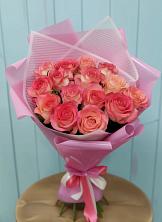 Букет 15 Розовых роз Равель в Юхнове