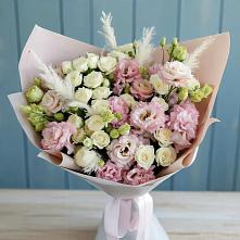 Букет цветов из:  Альстромерии и Розы в Юхнове